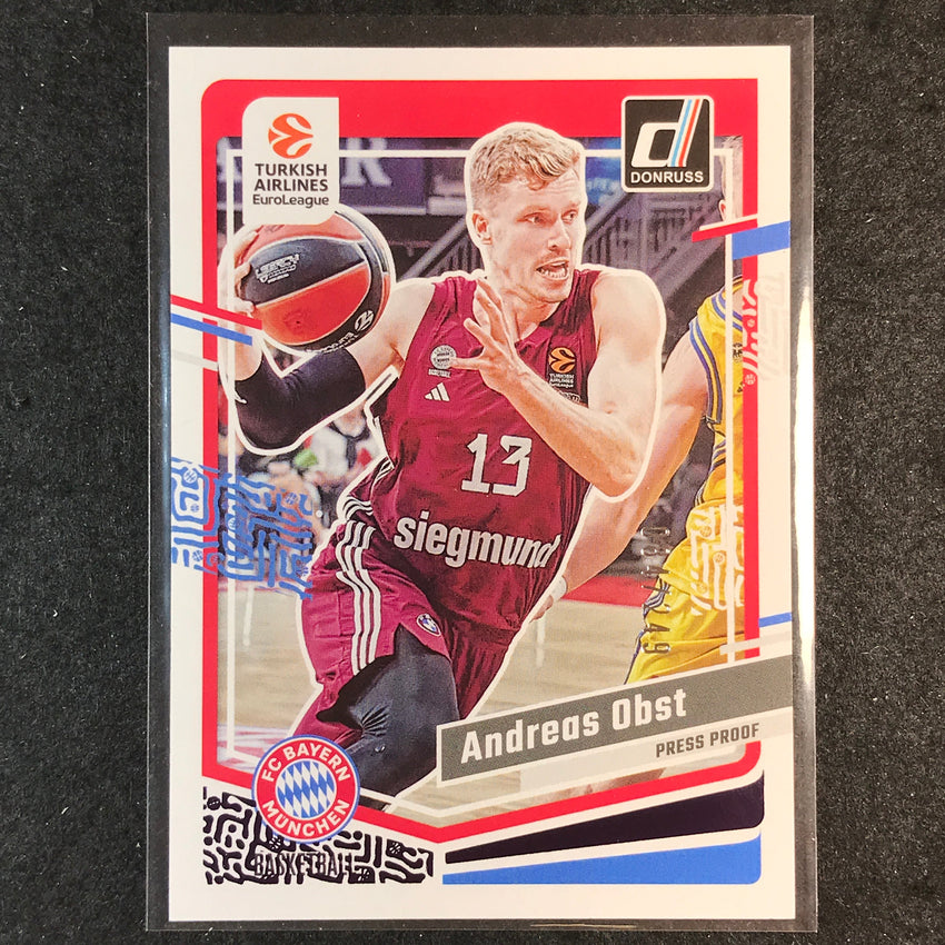 2023-24 Donruss Euroleague ANDREAS OBST Base Purple Press Proof /249 #84