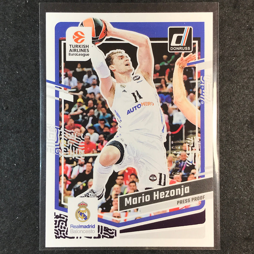 2023-24 Donruss Euroleague MARIO HEZONJA Base Purple Press Proof /249 #90