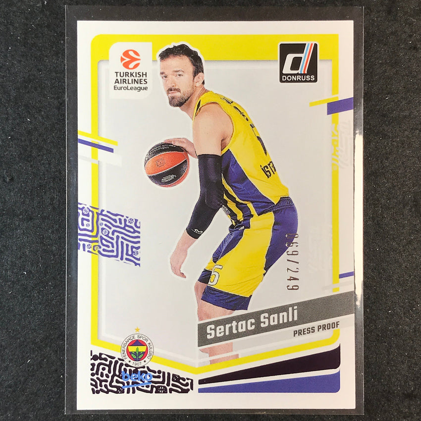 2023-24 Donruss Euroleague SERTAC SANLI Base Purple Press Proof /249 #94