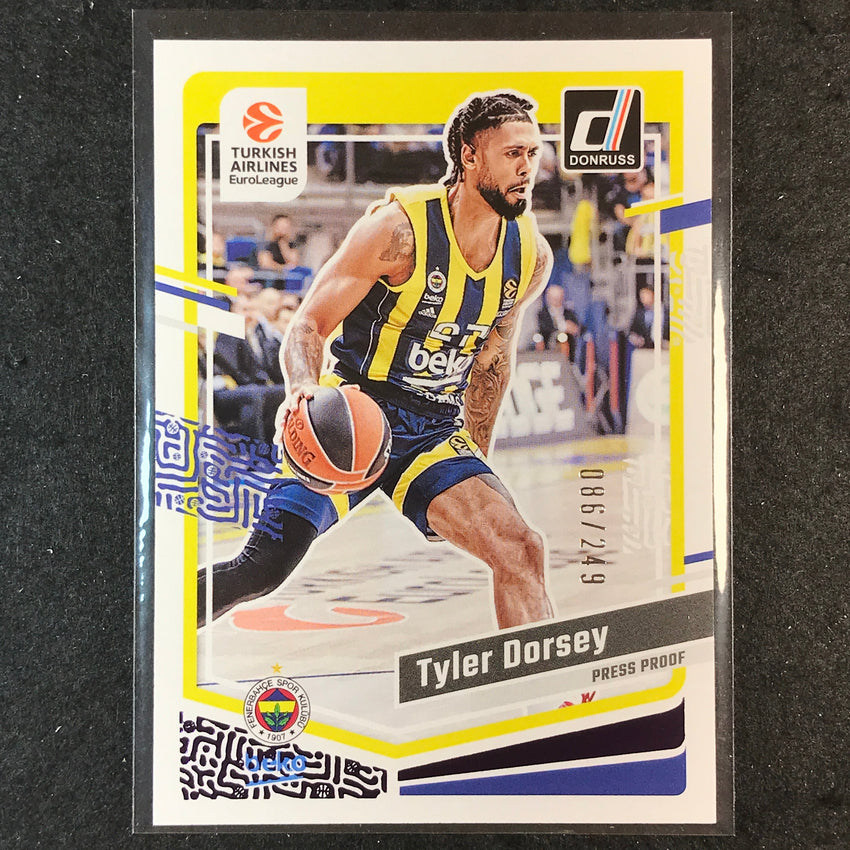 2023-24 Donruss Euroleague TYLER DORSEY Base Purple Press Proof /249 #99
