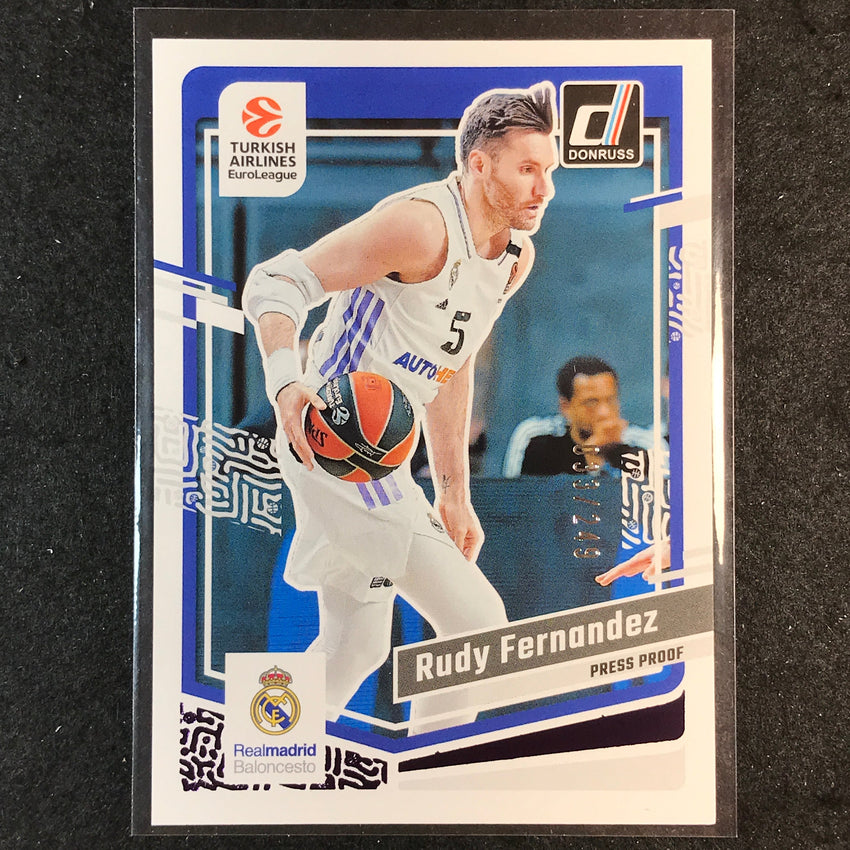 2023-24 Donruss Euroleague RUDY FERNANDEZ Base Purple Press Proof /249 #103