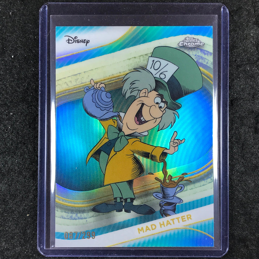 2025 Topps Chrome Disney MAD HATTER Teal 87/299 #177