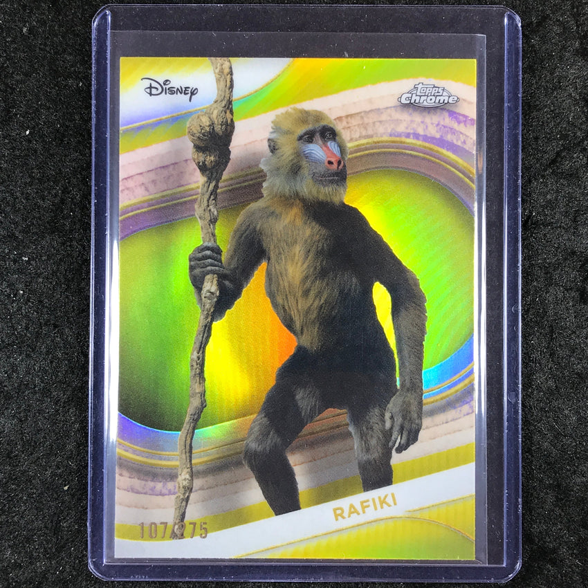 2025 Topps Chrome Disney RAFIKI (LIVE ACTION) Yellow 107/275 #196