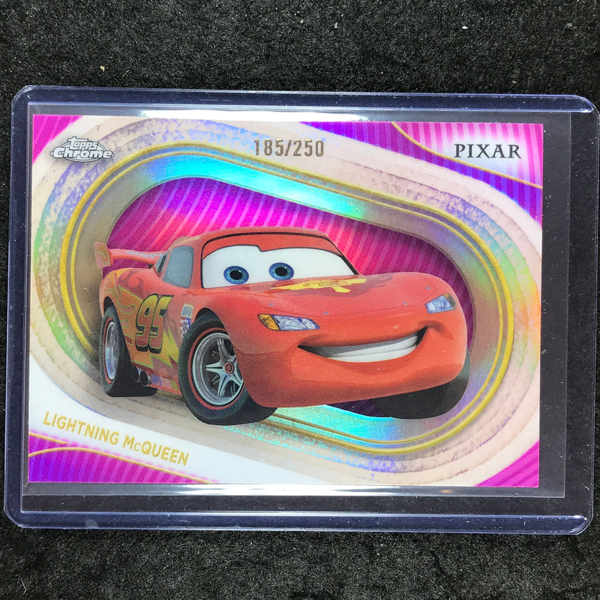 2025 Topps Chrome Disney LIGHTNING MCQUEEN Pink 185/250 #50