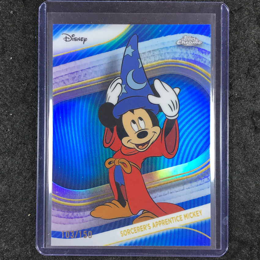2025 Topps Chrome Disney SORCERER'S APPRENTICE MICKEY Blue 103/150 #190