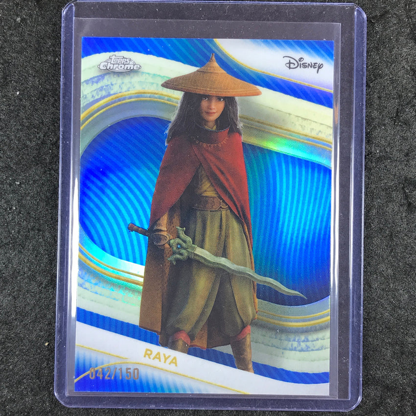 2025 Topps Chrome Disney RAYA Blue 42/150 #192