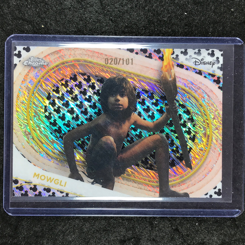 2025 Topps Chrome Disney MOWGLI Mickey Mouse Black and White Shimmer 20/101 #104