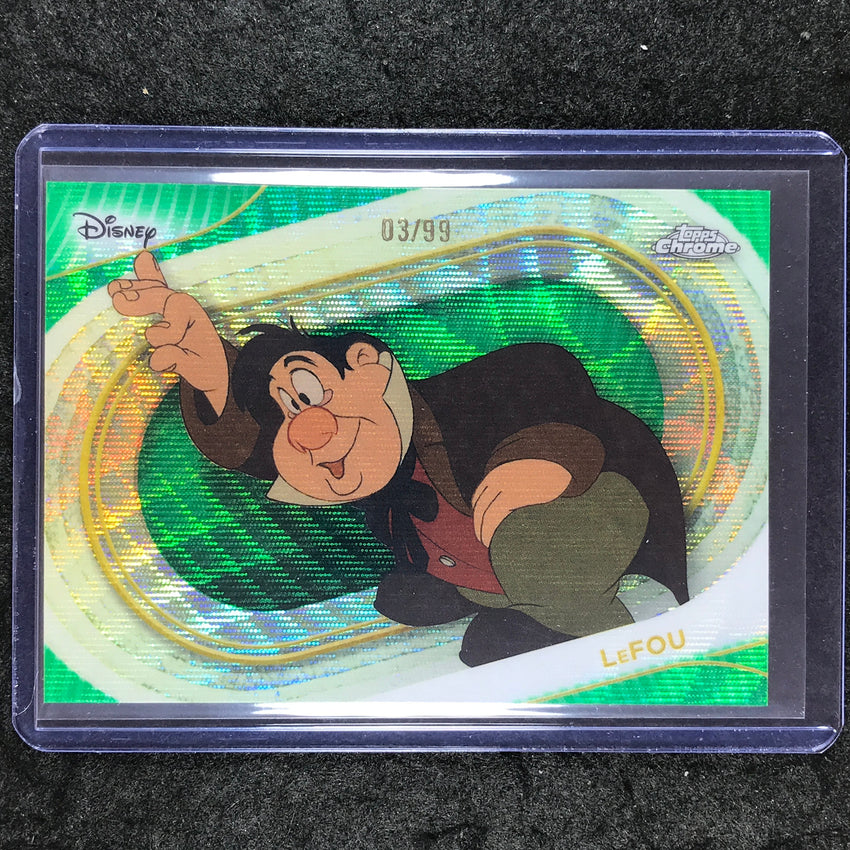 2025 Topps Chrome Disney LEFOU Green Wave 3/99 #128