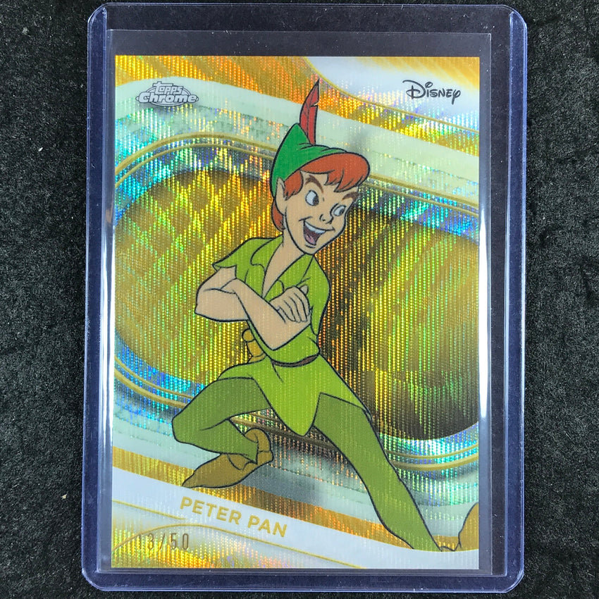 2025 Topps Chrome Disney PETER PAN Gold Wave 13/50 #157