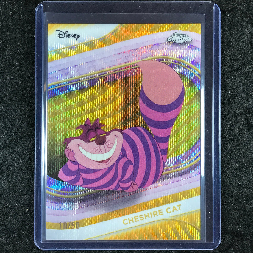 2025 Topps Chrome Disney CHESHIRE CAT Gold Wave 10/50 #178