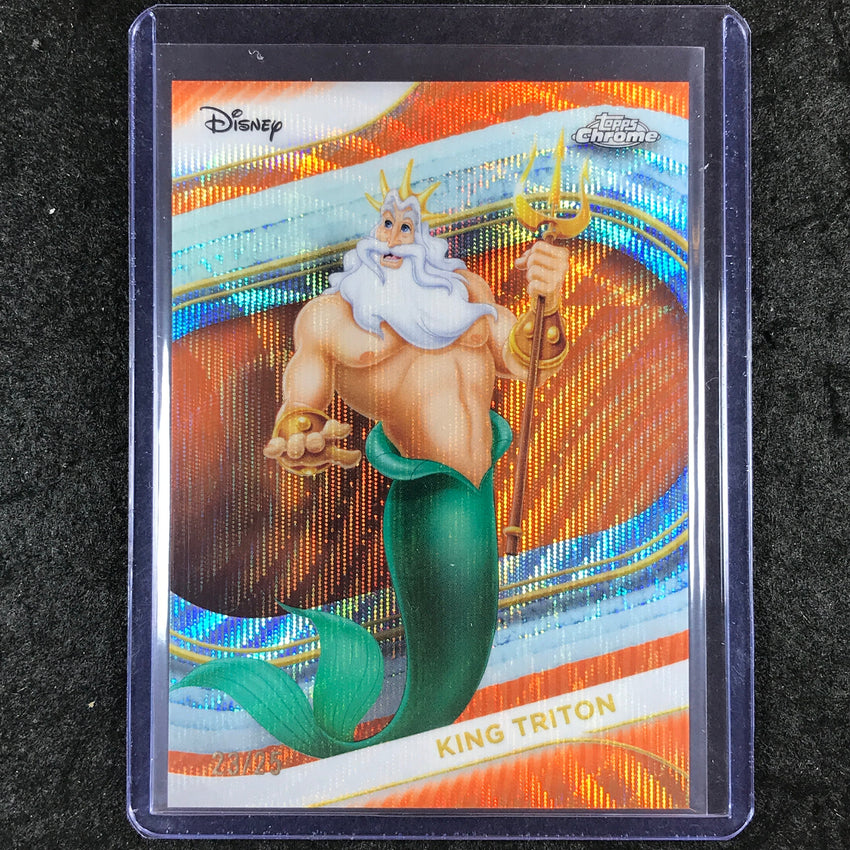 2025 Topps Chrome Disney KING TRITON Orange Wave 23/25 #61
