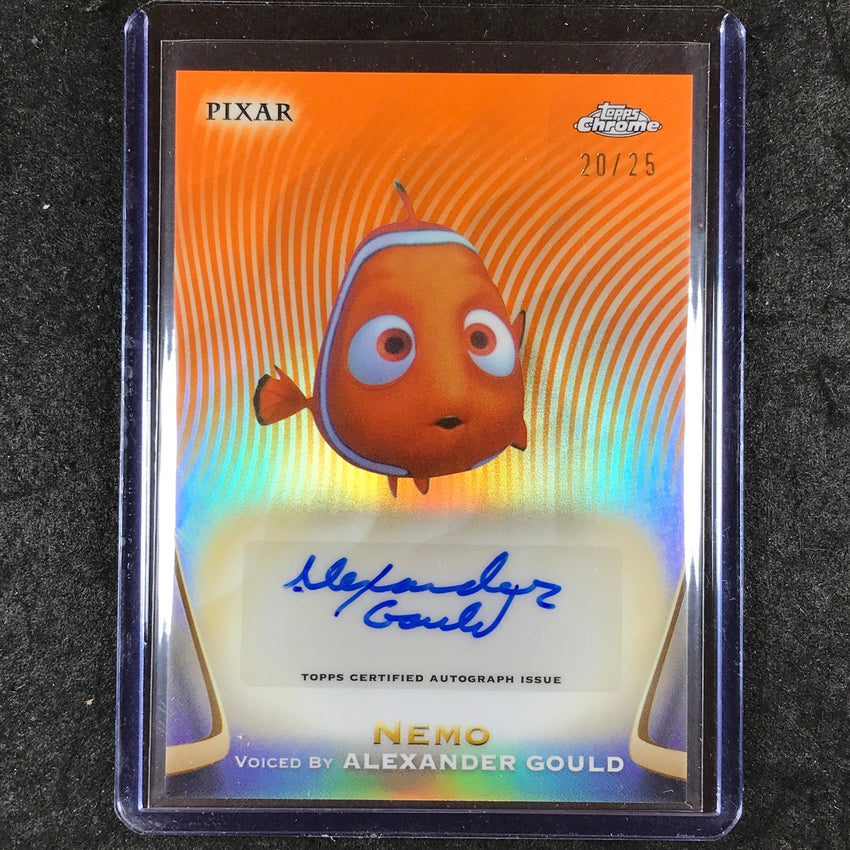 2025 Topps Chrome Disney ALEXANDER GOULD NEMO Authentic Autographs Orange 20/25