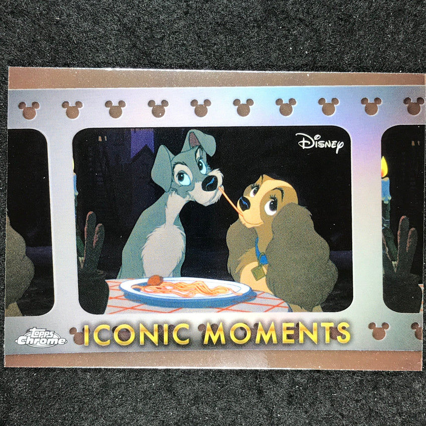 2025 Topps Chrome Disney BELLA NOTTE SPAGHETTI Iconic Moments Base #IM-16