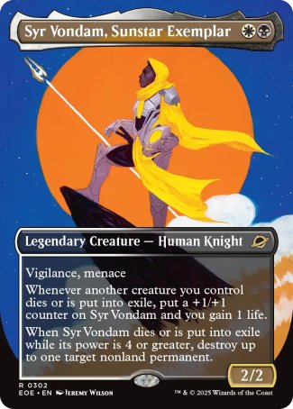 FOIL BORDERLESS Syr Vondam, Sunstar Exemplar - #302 - Rare - Edge of Eternities