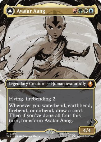 FOIL BORDERLESS SCENE Avatar Aang - #308 - Mythic - Avatar: The Last Airbender