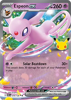 Espeon ex - [  070/128 ] -  Double Rare - Pokemon ME 30th Celebration