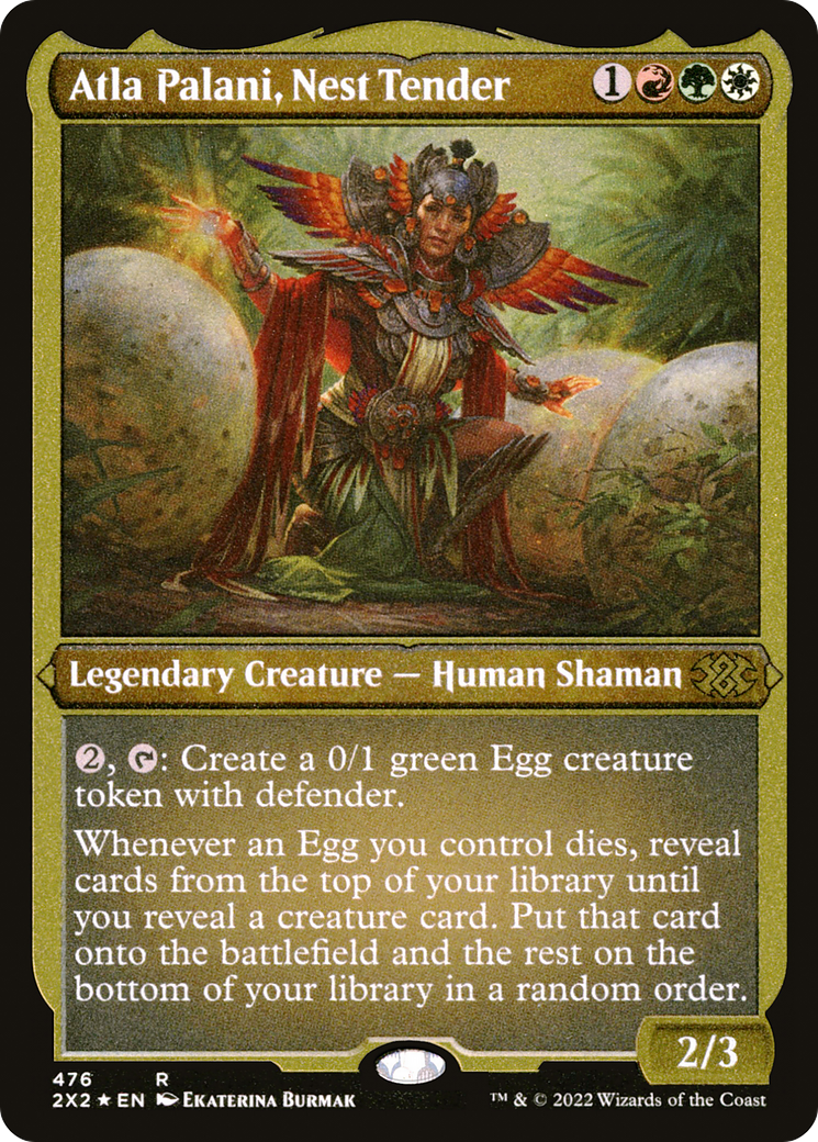 [ EF ] [FOIL] Atla Palani, Nest Tender (Foil Etched) #476 - RARE 2X2 - Double Masters 2022