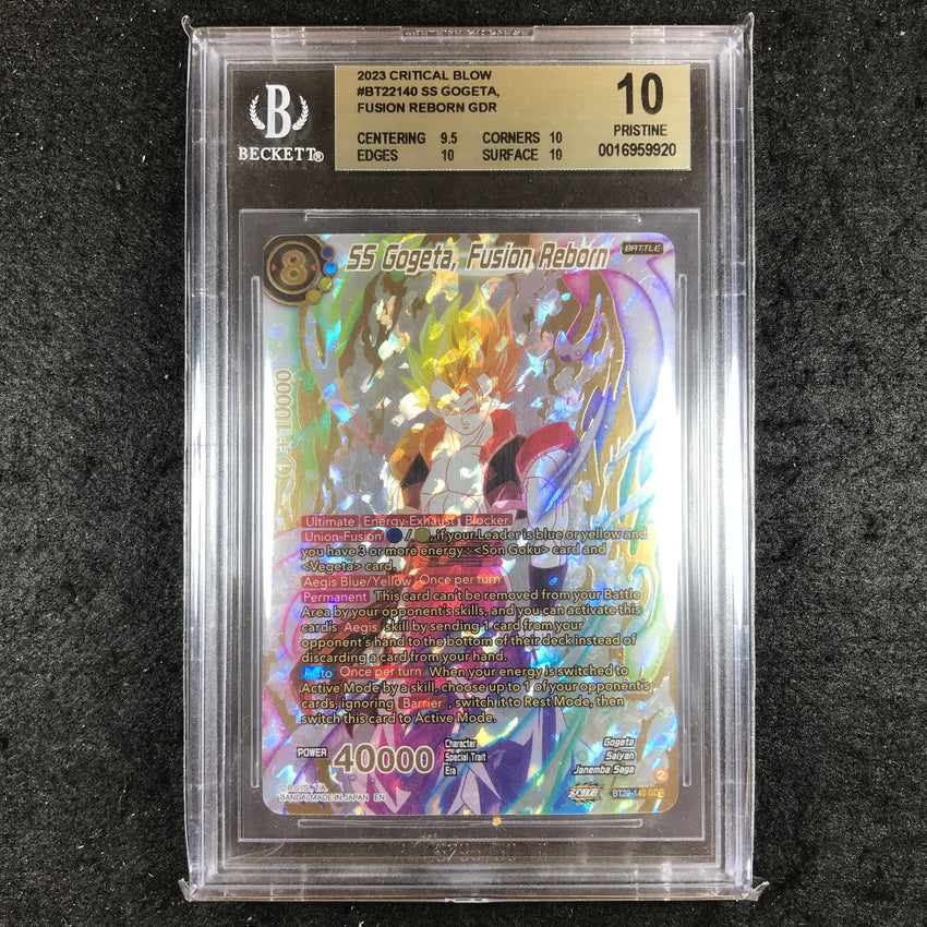 BGS 10 SS Gogeta Fusion Reborn - BT22-140 -GDR God Rare Critical Blow 920
