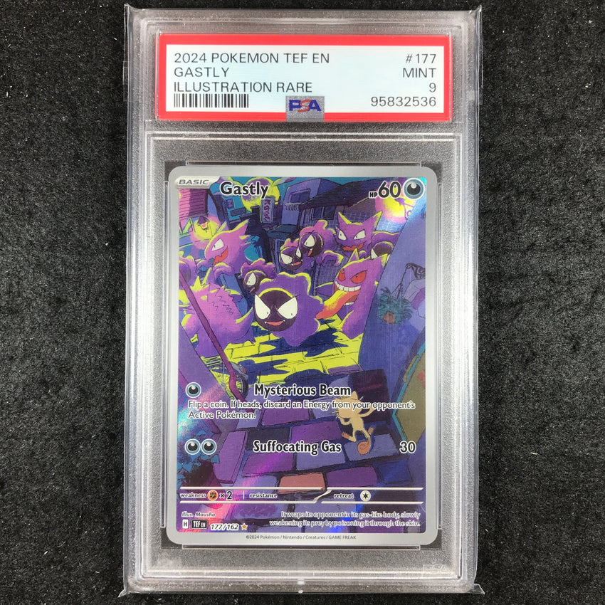 PSA 9 Gastly - 177/162 - Illustration Rare Temporal Forces 536