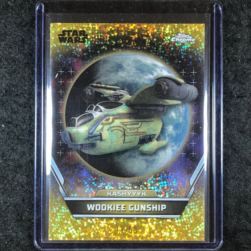 2024 Stars Wars Hyperspace WOOKIEE GUNSHIP Base Gold Galactic Dust 17/50