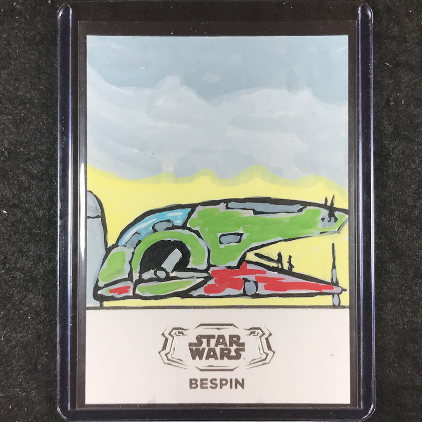 2024 Stars Wars Hyperspace BOBA FETT'S STARSHIP Artist Sketch 1/1 BRANDON KLEIN