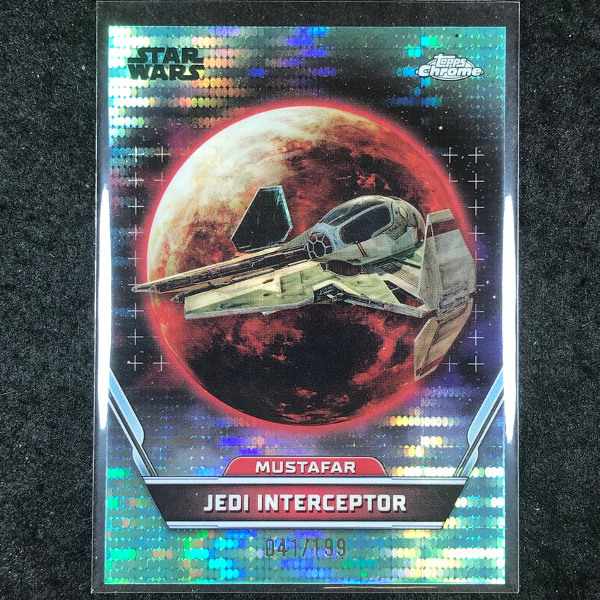 2024 Stars Wars Hyperspace JEDI INTERCEPTOR Base Aqua Sonar /199 #82