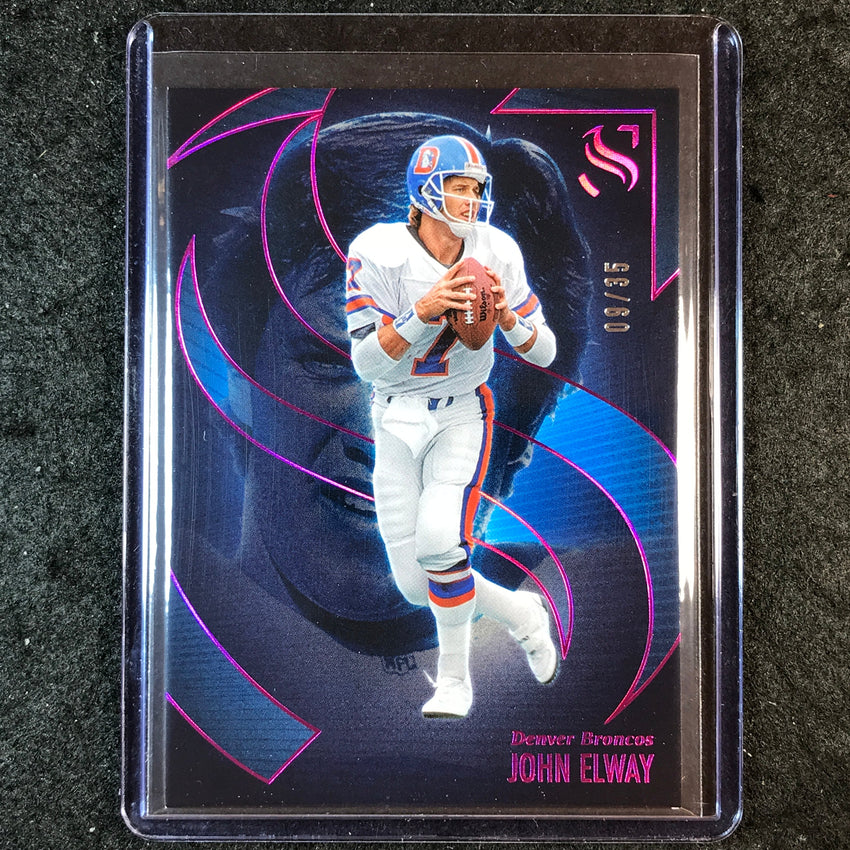 2025 Silhouette Football JOHN ELWAY Base Pink 9/35 #54