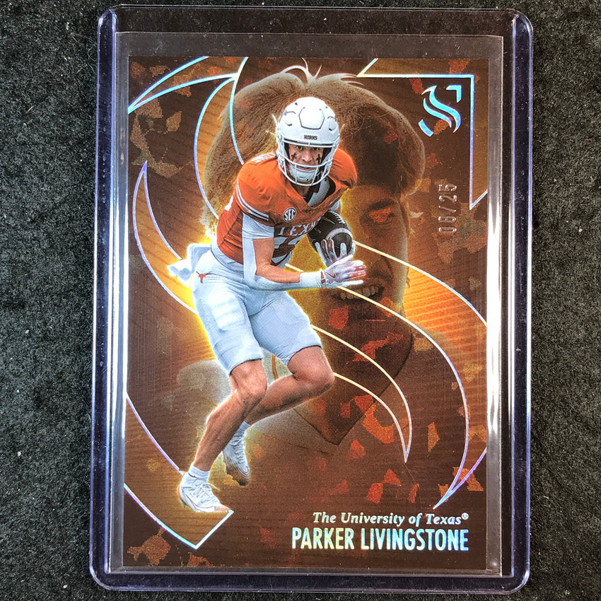 2025 Silhouette Football PARKER LIVINGSTONE Base Cracked Ice 8/25 #87