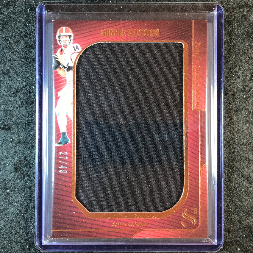 2025 Silhouette Football GUNNER STOCKTON Jumbo Memorabilia Jersey Bronze 27/49