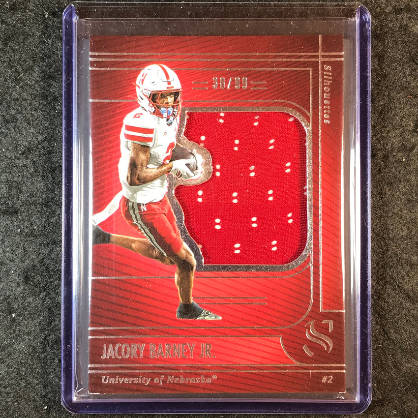 2025 Silhouette Football JACORY BARNEY JR. Silhouettes Jersey Relic 38/99