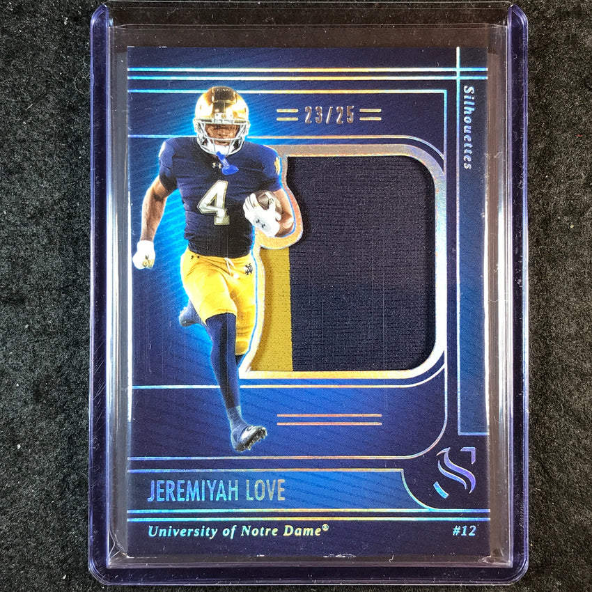 2025 Silhouette Football JEREMIYAH LOVE Silhouettes Patch Holo Silver 23/25