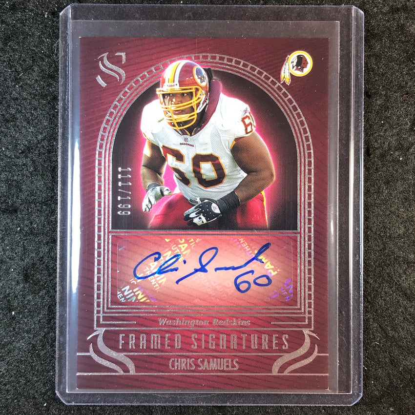 2025 Silhouette Football CHRIS SAMUELS Framed Signatures Auto 111/199