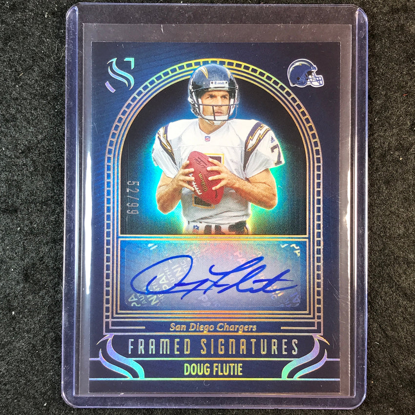 2025 Silhouette Football DOUG FLUTIE Framed Signatures Auto Holo Gold 52/99