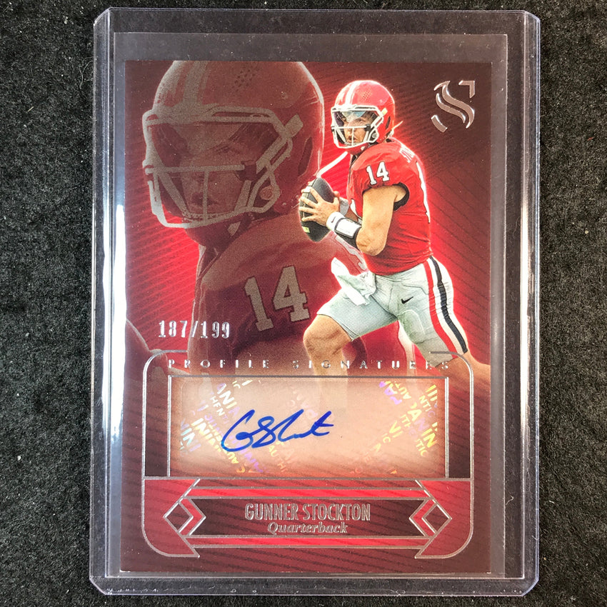2025 Silhouette Football GUNNER STOCKTON Profile Signatures Auto 187/199