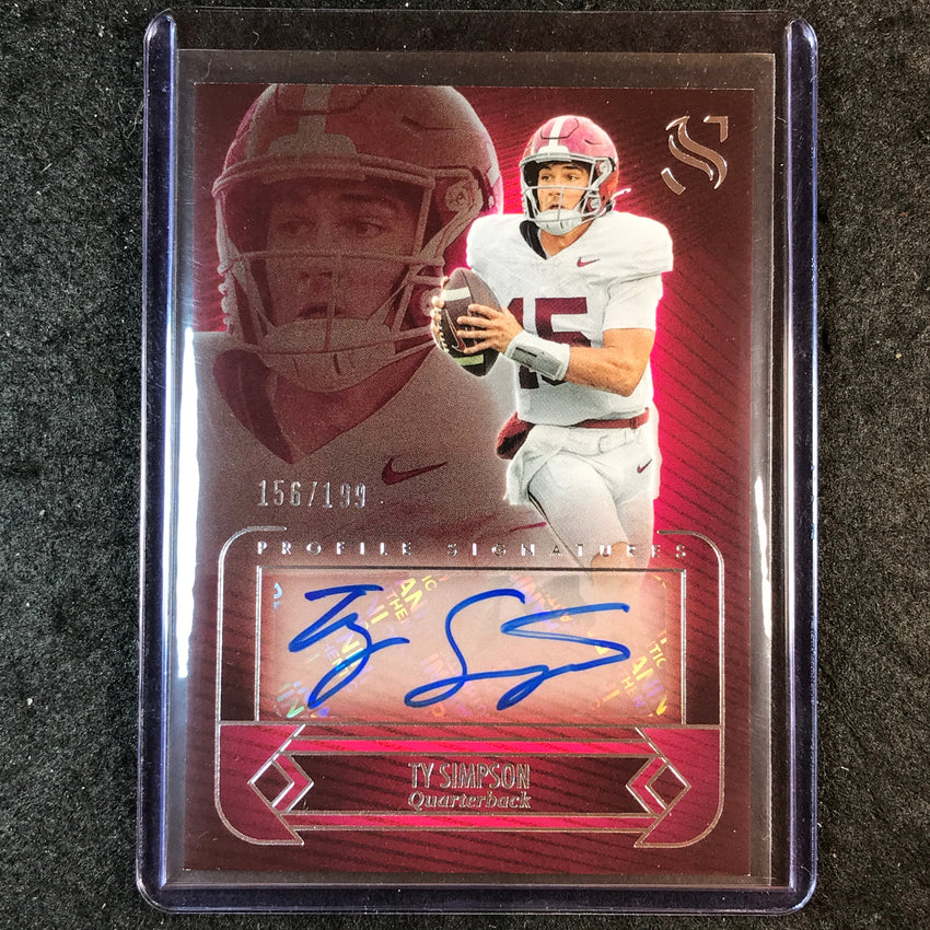 2025 Silhouette Football TY SIMPSON Profile Signatures Auto 156/199