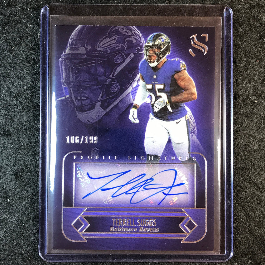2025 Silhouette Football TERRELL SUGGS Profile Signatures Auto 106/199