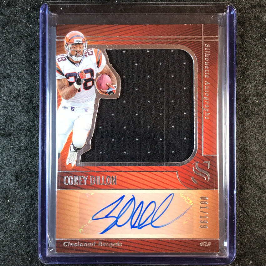 2025 Silhouette Football COREY DILLON Silhouette Jersey Auto 81/199