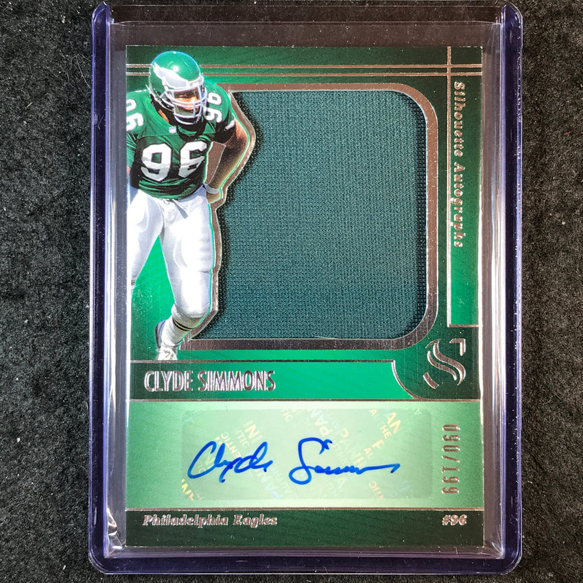 2025 Silhouette Football CLYDE SIMMONS Silhouette Jersey Auto 90/199