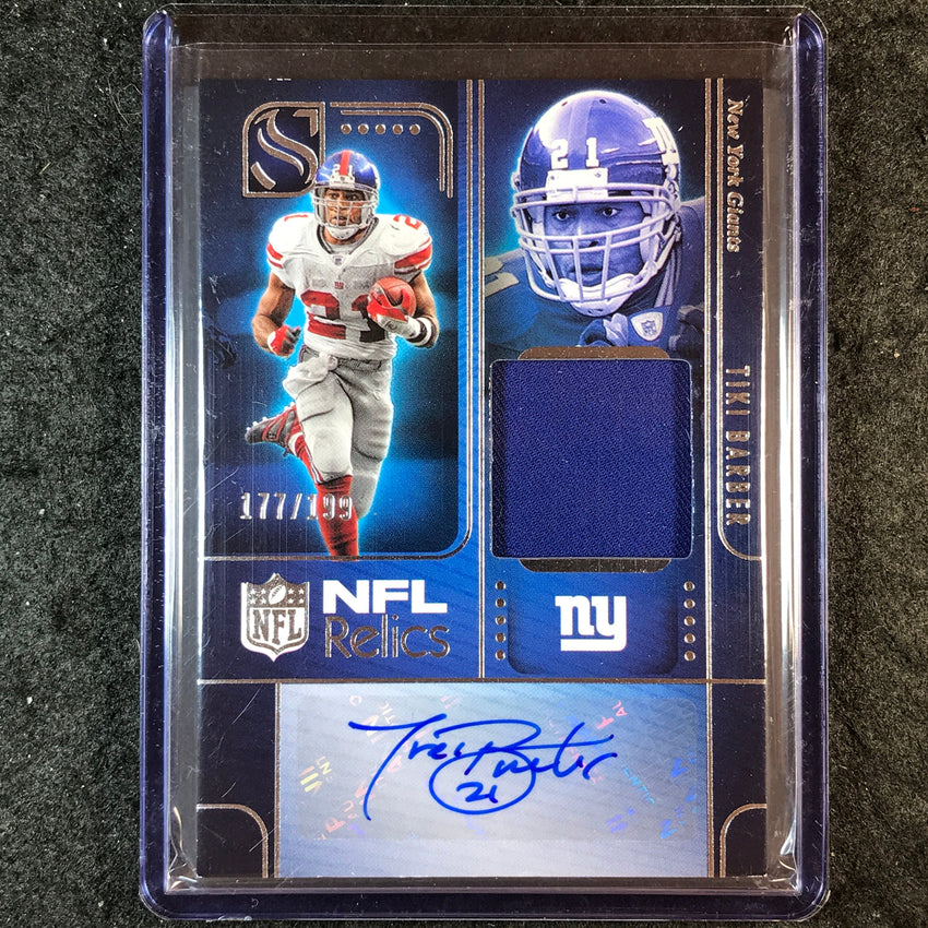 2025 Silhouette Football TIKI BARBER NFL Relic Auto 177/199
