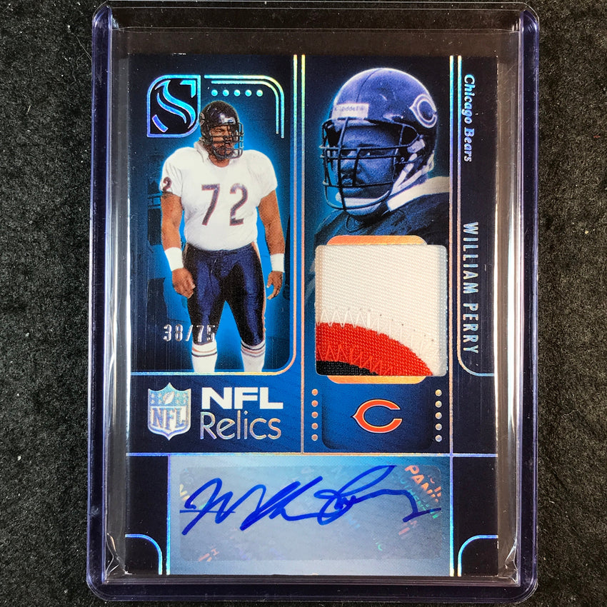 2025 Silhouette Football WILLIAM PERRY NFL Relic Patch Auto Holo Silver 38/75