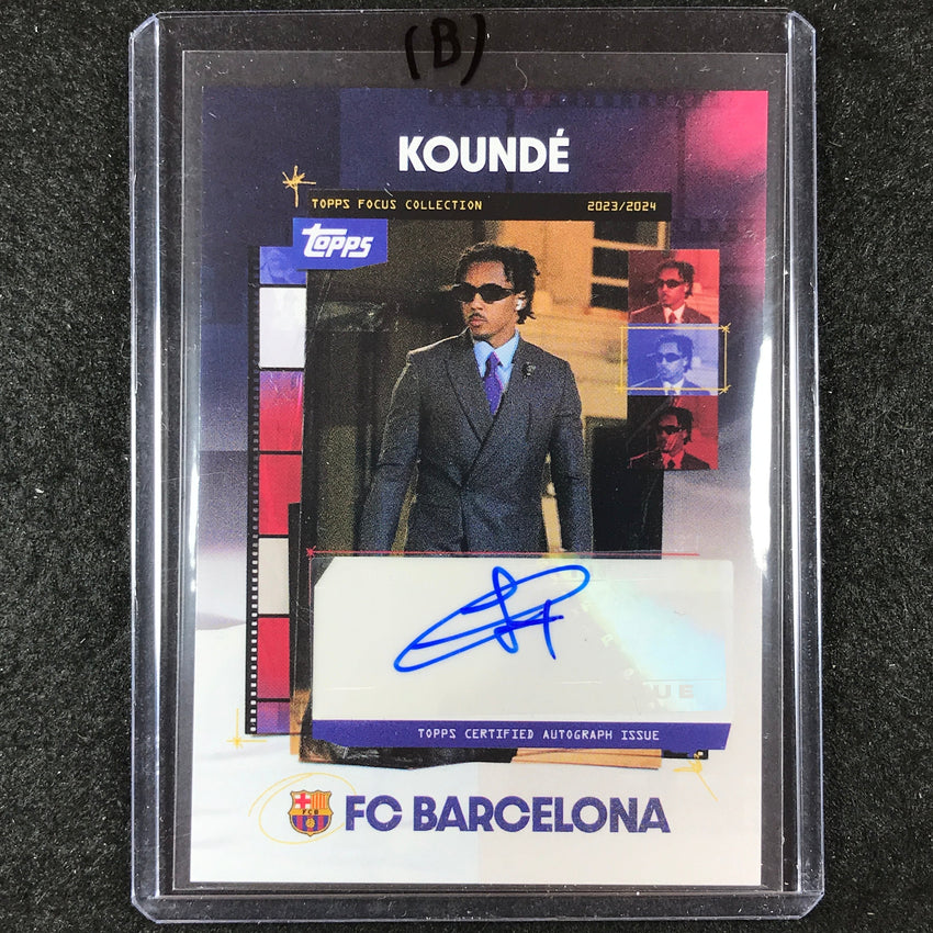 2023-24 Topps Focus Barcelona JULES KOUNDE Snapshots Auto #JK (B)