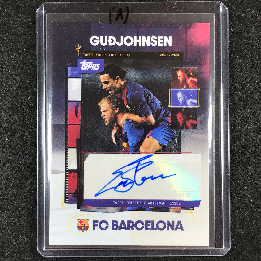 2023-24 Topps Focus Barcelona EIDUR GUDJOHNSEN Snapshots Auto #EG (A)