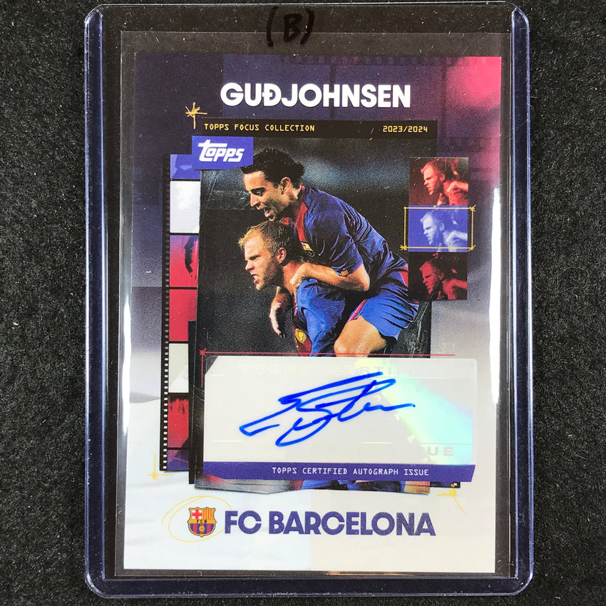 2023-24 Topps Focus Barcelona EIDUR GUDJOHNSEN Snapshots Auto #EG (B)