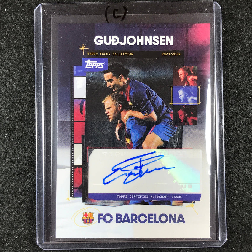 2023-24 Topps Focus Barcelona EIDUR GUDJOHNSEN Snapshots Auto #EG (C)