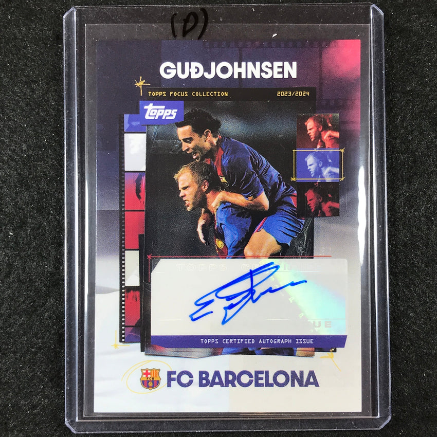 2023-24 Topps Focus Barcelona EIDUR GUDJOHNSEN Snapshots Auto #EG (D)