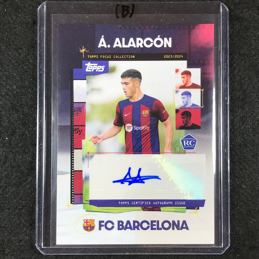 2023-24 Topps Focus Barcelona ANGEL ALARCON Snapshots Rookie Auto #AA (B)