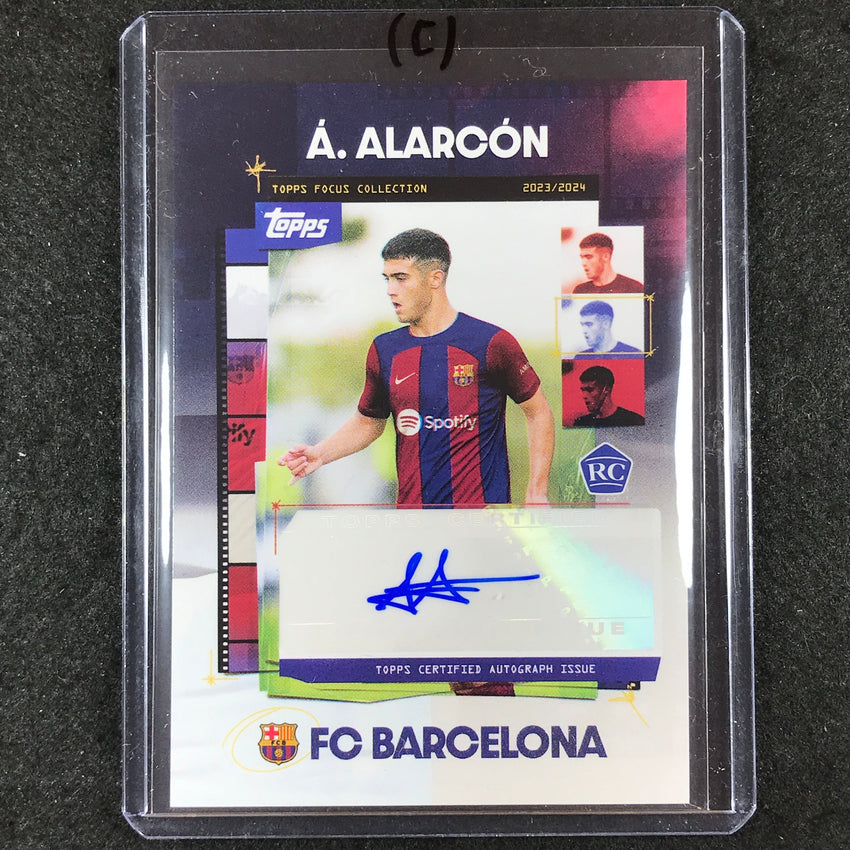 2023-24 Topps Focus Barcelona ANGEL ALARCON Snapshots Rookie Auto #AA (C)