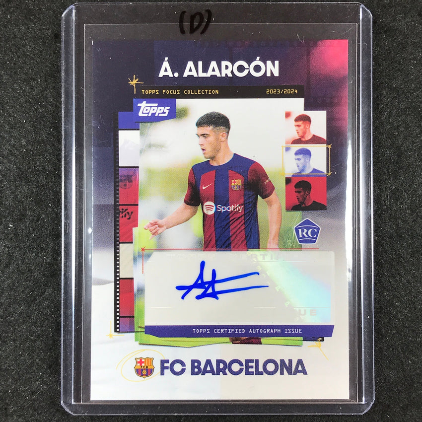2023-24 Topps Focus Barcelona ANGEL ALARCON Snapshots Rookie Auto #AA (D)