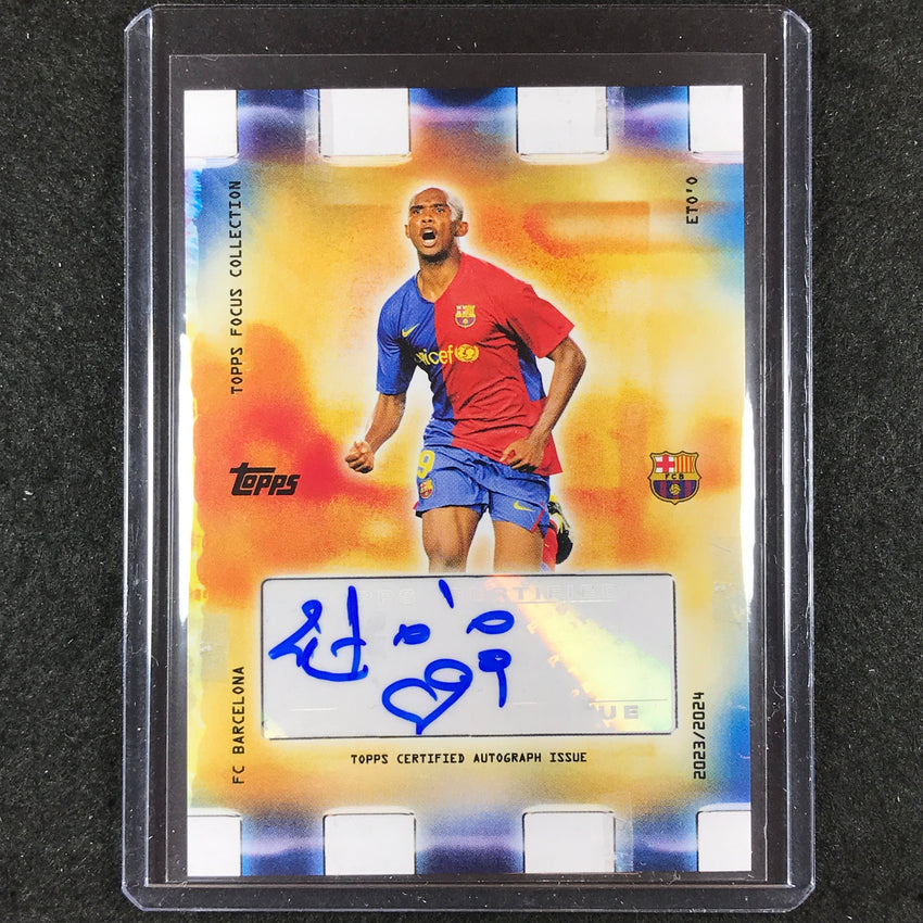 2023-24 Topps Focus Barcelona SAMUEL ETO'O Golden Hour Auto #OO
