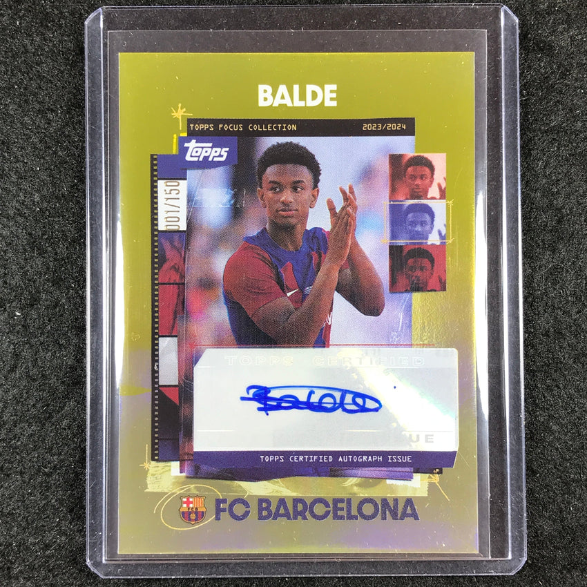 2023-24 Topps Focus Barcelona ALEJANDRO BALDE Snapshots Auto Yellow 1/150